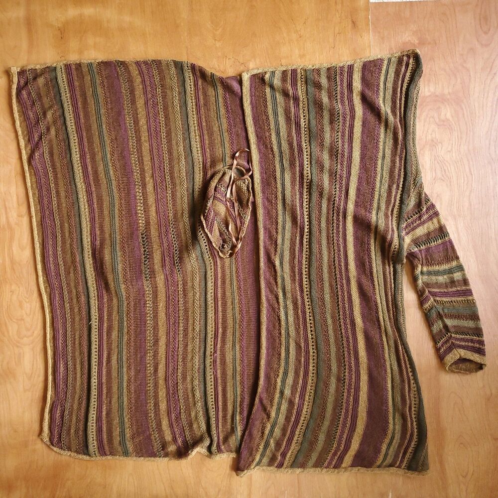 Lauren Ralph Lauren Open Front Drape Cardigan Sweater Womens S/M Linen Silk Wrap - Picture 7 of 11